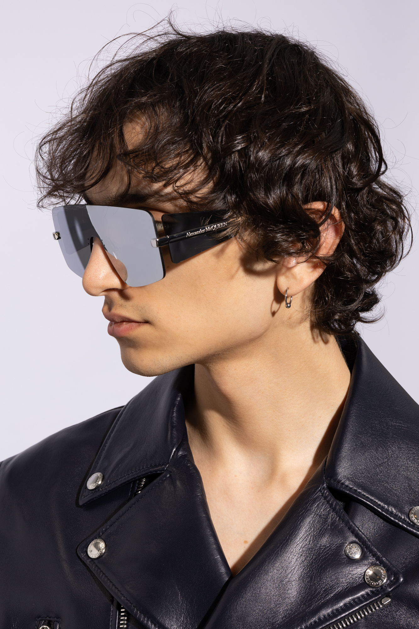 Silver Futuristic sunglasses Alexander McQueen - Vitkac Canada